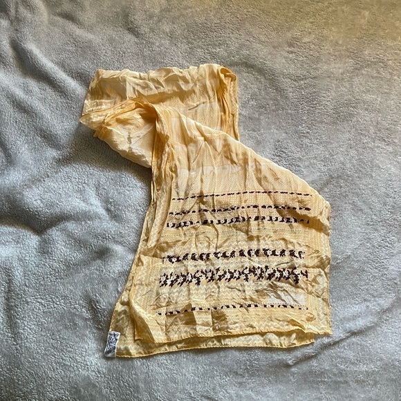 Vintage 60s Japanese Silk Mod Scarf - Picture 1 of 7